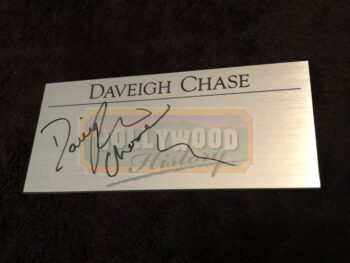 daveigh chase signed metal placard