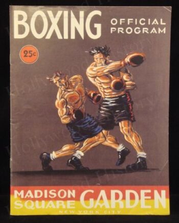autographed boxing program