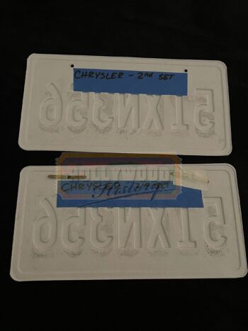 tommy’s chrysler license plate (set #2)