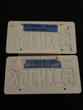 tommy’s chrysler license plate (set #1)