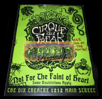 cirque du freak hero circus flyer