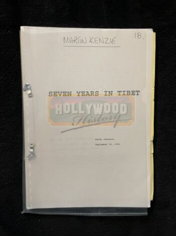 seven years in tibet  <br<martin kenzie's production used script