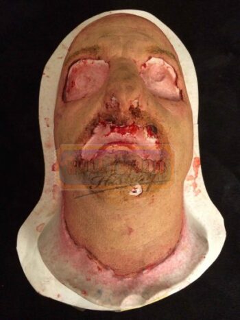 hero police officer’s skinned face