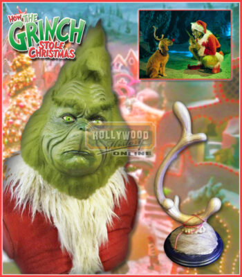 Grinch Bust And Max's Antler