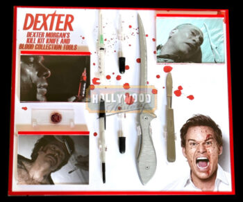 dexter morgan's (michael c. hall) kill kit knife and blood collection tools