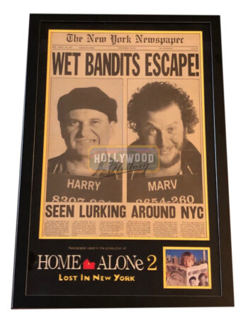 "wet bandits escape!" newspaper