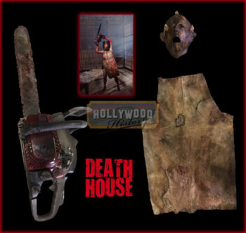 leatherlace's (debbie rochon) costume and chainsaw