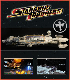 Battle-Damaged Federation Corvette Transport Model Miniature