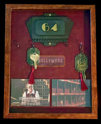 room keys 44 and 64 with door placard 64