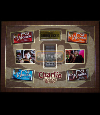 Framed Wonka Bars & Golden Ticket
