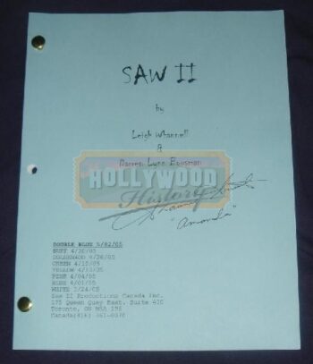 Saw Ii Script – Signed By Shawnee Smith