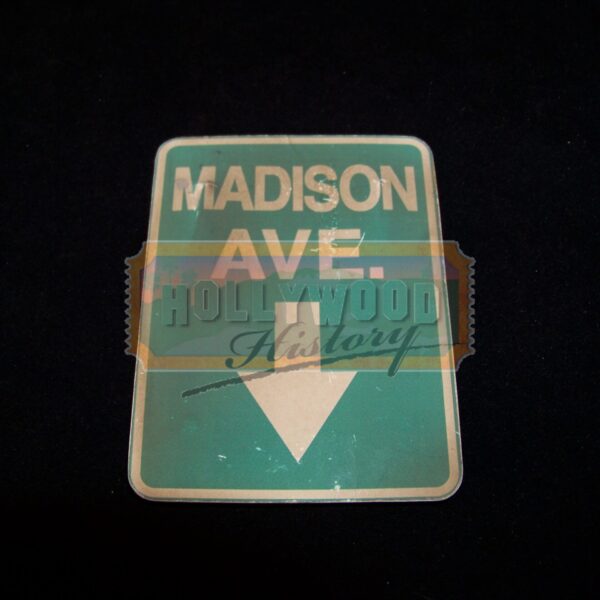 Miniature Madison Ave. Street Sign