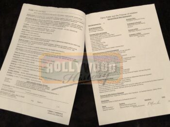 Shrieking Shack Call Sheet